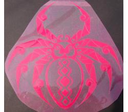 Hotfix Spinne (2) pink + 50 Strass cosmo 2mm